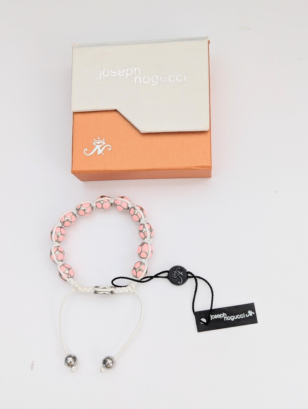 NWT Joseph Nogucci Beaded Charmballa Macrame Adjustable Bracelet